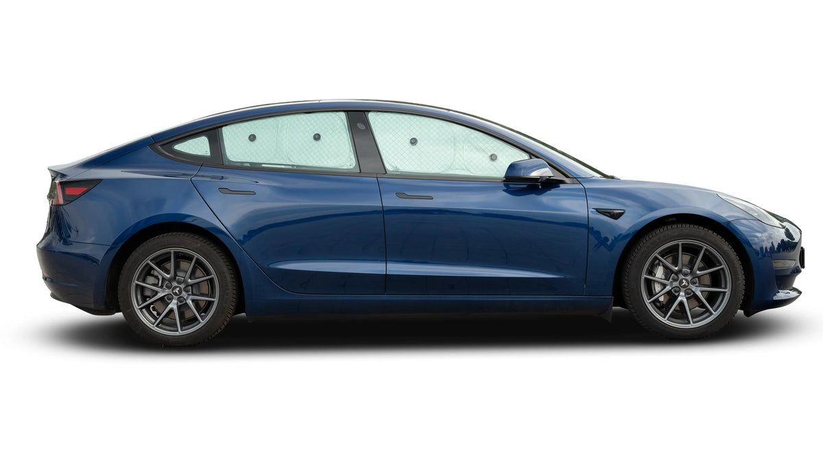 Zonnescherm Voor Tesla Voor Model 3 Voor Model Y Auto Zijruit Zonnescherm Met Zuignappen Voor Achter Voorruit Privacy Shield Frameloze Windows Zonneschermen (Kleur : MY Triangle window