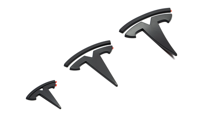 Stijlvolle matzwarte logo-emblemen voor Tesla Model Y, perfecte auto-upgrade in Nederland en België, eenvoudige installatie voor een unieke, uniforme look.