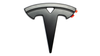 Stijlvolle matzwarte logo-emblemen voor Tesla Model 3, perfecte auto-upgrade in Nederland en België, eenvoudige installatie voor een unieke, uniforme look.