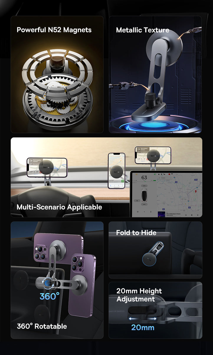 APPS2Car Tesla Mag-Safe Ultra Stable Mobile Phone Holder