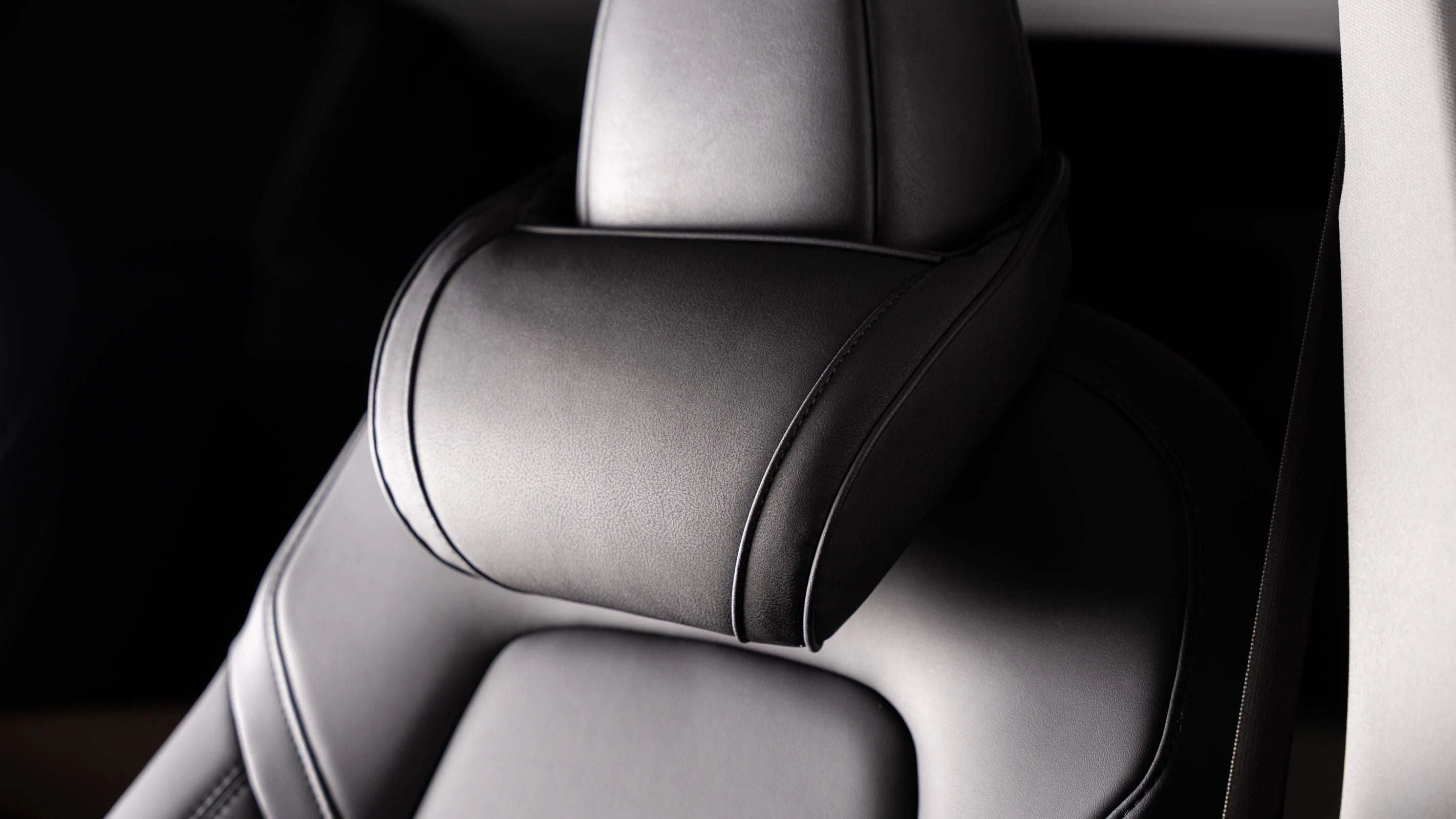 Ywooon Autostoel neksteunkussen voor Tesla Model Y Model 3 Model X Model S Hoofdsteun Kussen Kussen Pad voor Rijden Hoofdsteun Relax met Verstelbare Riem, 1 st Zwart