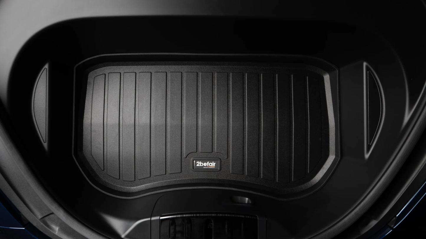 Exclusieve 2befair rubberen mat voor Tesla Model 3 Frunk - premium Tesla accessoire speciaal voor Nederland en België.