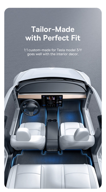 6-delige Premium Interieurmatten Set op maat gemaakt voor Tesla Model 3