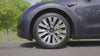 Video montage van Wieldoppen Tesla Model Y 19 inch Supernova op originele Gemini velgen. Tesla Model Y wieldoppen 19 inch installatie en resultaat op Model Y velgen.