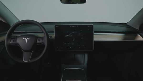 S3XY Strip Tesla Ambient Light in actie, slimme tesla ambient lighting met dynamische kleuren en premium tesla interieur verlichting.