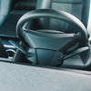 Tesla Model 3 Highland S3XY Stalk linker en rechter hendel gemonteerd aan stuur, naadloze integratie met interieur.