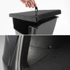 Combinatiebeeld van Tesla Model Y 2025+ Juniper Organizers met deksel – perfecte pasvorm en strak design voor een nette Tesla Model Y achterbak.