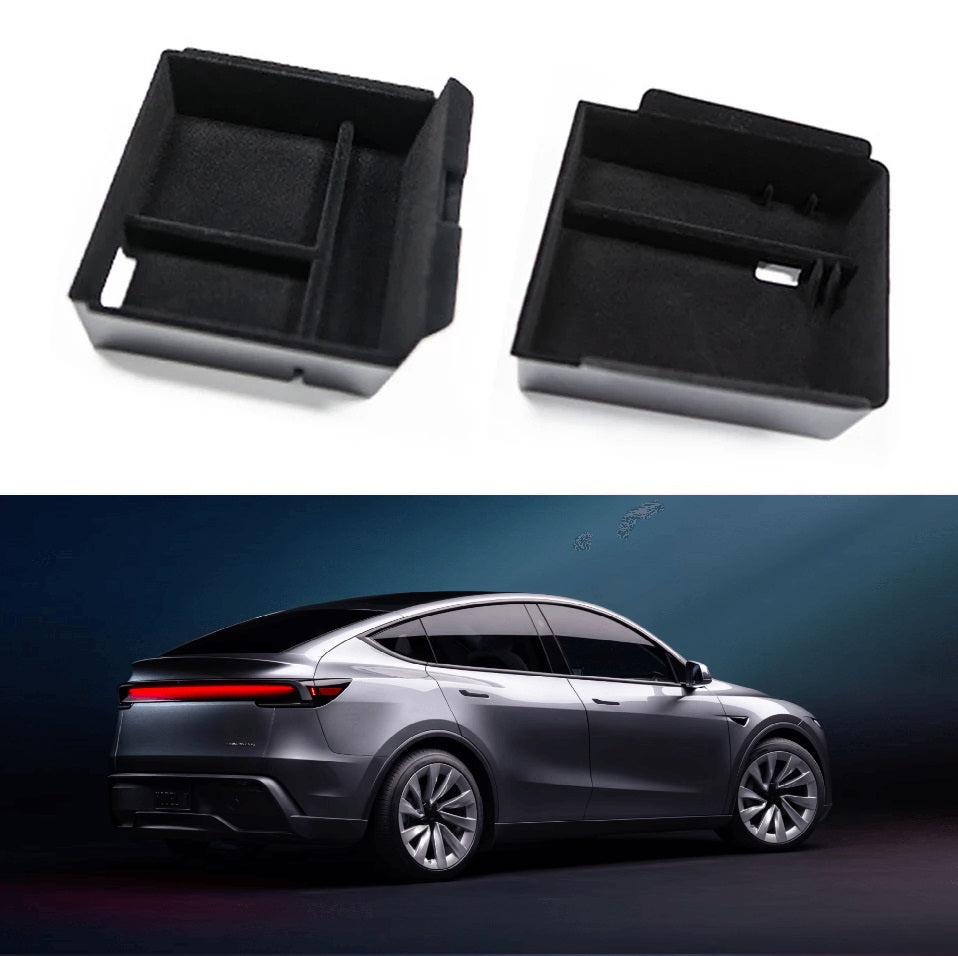 2 Pezzi Organizer Console Tesla Model 3 Highland 2024-2025 E Model Y Juniper - Interno Floccato - Foto 8