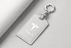 Witte Tesla sleutelhanger voor Tesla key card, ideaal voor sleutel Tesla Model Y en Model 3, met duurzame houder en stijlvolle afwerking.