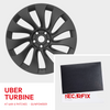 Uberturbine Gunpowder Tesla Velg Reparatie Patch Model 3. Voor tesla model 3 velgen beschadigd of gekrast. Duurzaam, wasstraatbestendig herstel.