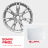 Tesla Velg Reparatie Patch Model Y in Gemini Zilver. ✓ Ideaal om Tesla velgen te repareren en stoeprandschade onzichtbaar te herstellen.
