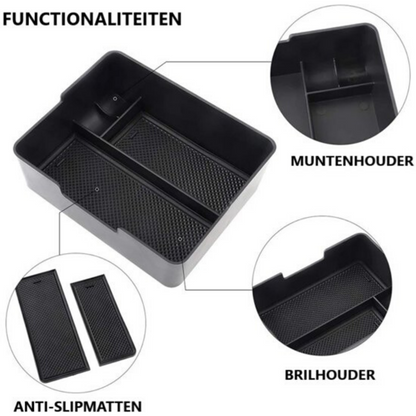 Tesla Model 3 Middenconsole Organizer Auto Accessoires Opbergbak – Zonnebril Houder Lade – Zwart