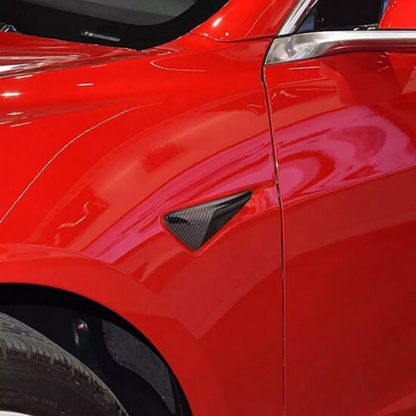 Tesla Model 3 S X Carbon Camera Cover Set Zijkant Auto Accessoires Styling Nederland en België