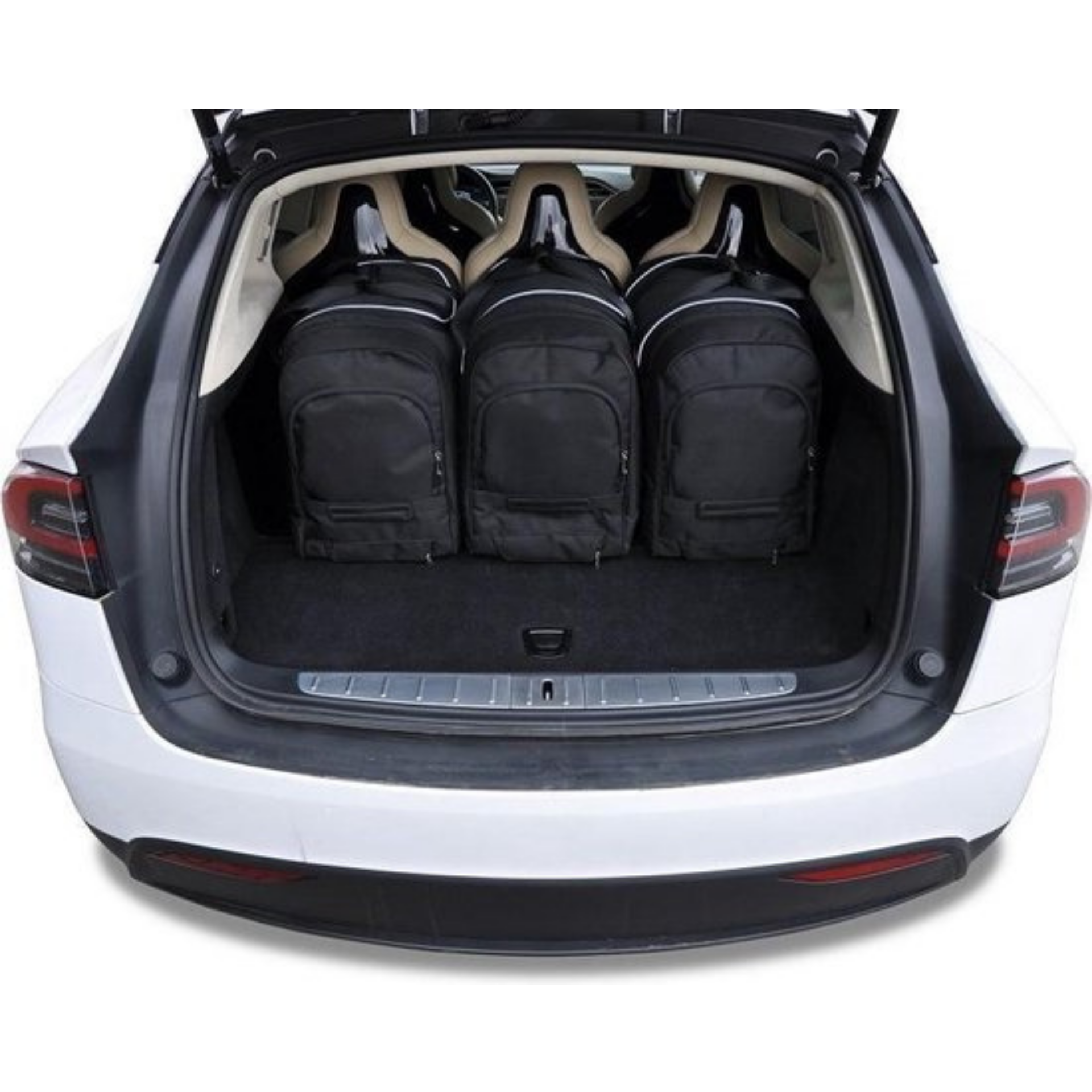 Tesla Model X 2016+ Trunk Reistassen 7-delig Organizer Weekendtassen Auto Interieur Accessoires