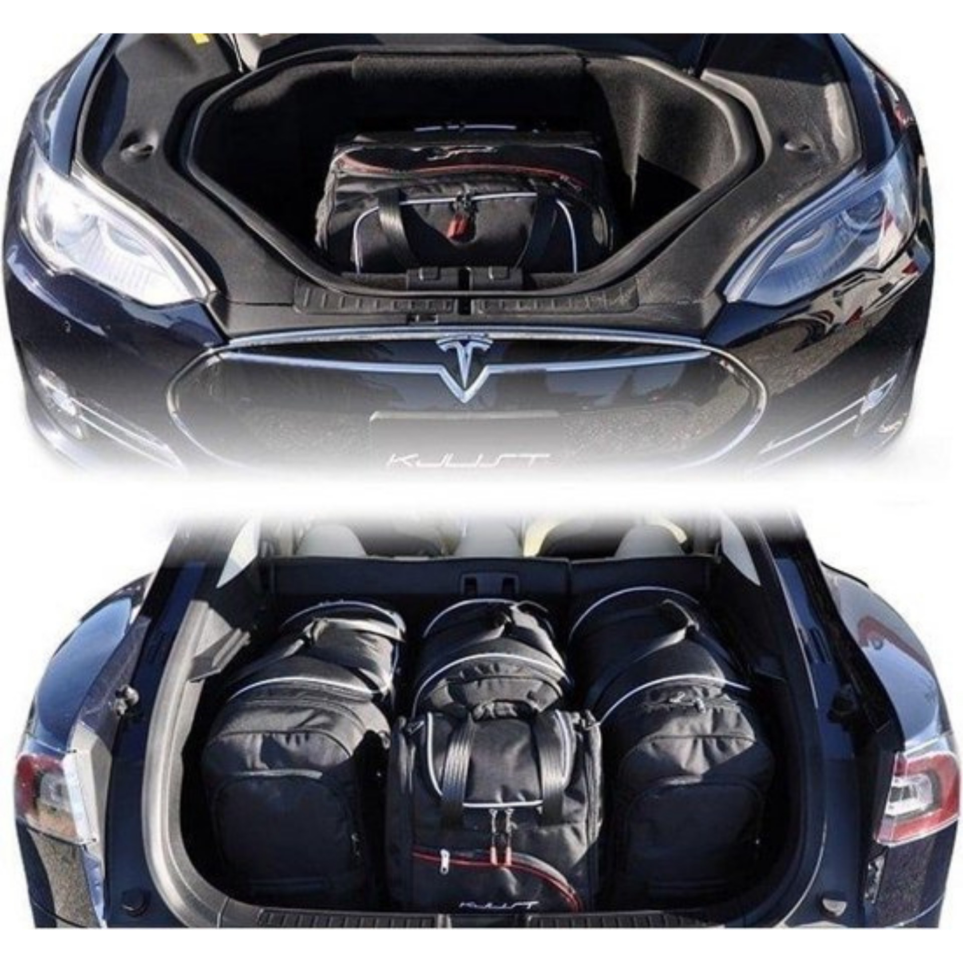 Tesla Model S 2012-2016 Trunk Reistassen 8-delig Organizer Weekendtassen Auto Interieur Accessoires