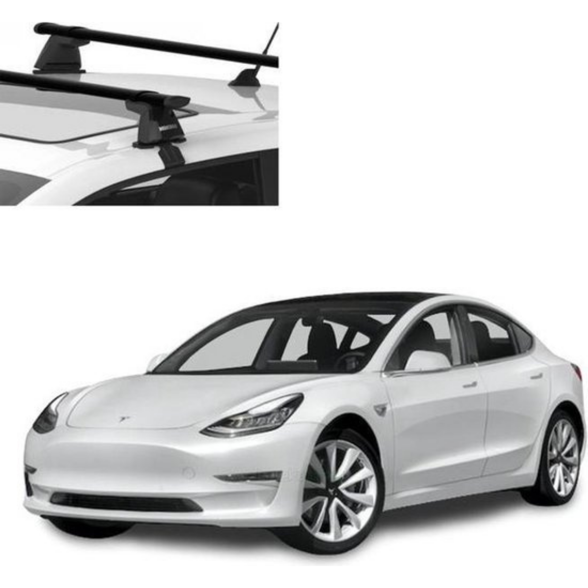 Tesla Model 3 Dakdrager Yakima Dakdragers Zwart Auto Exterieur Accessoires Nederland en België