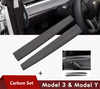 Tesla Model Y en 3 Mat Carbon Panelen Middenconsole Dashboard Deurlijst Auto Interieur Accessoires