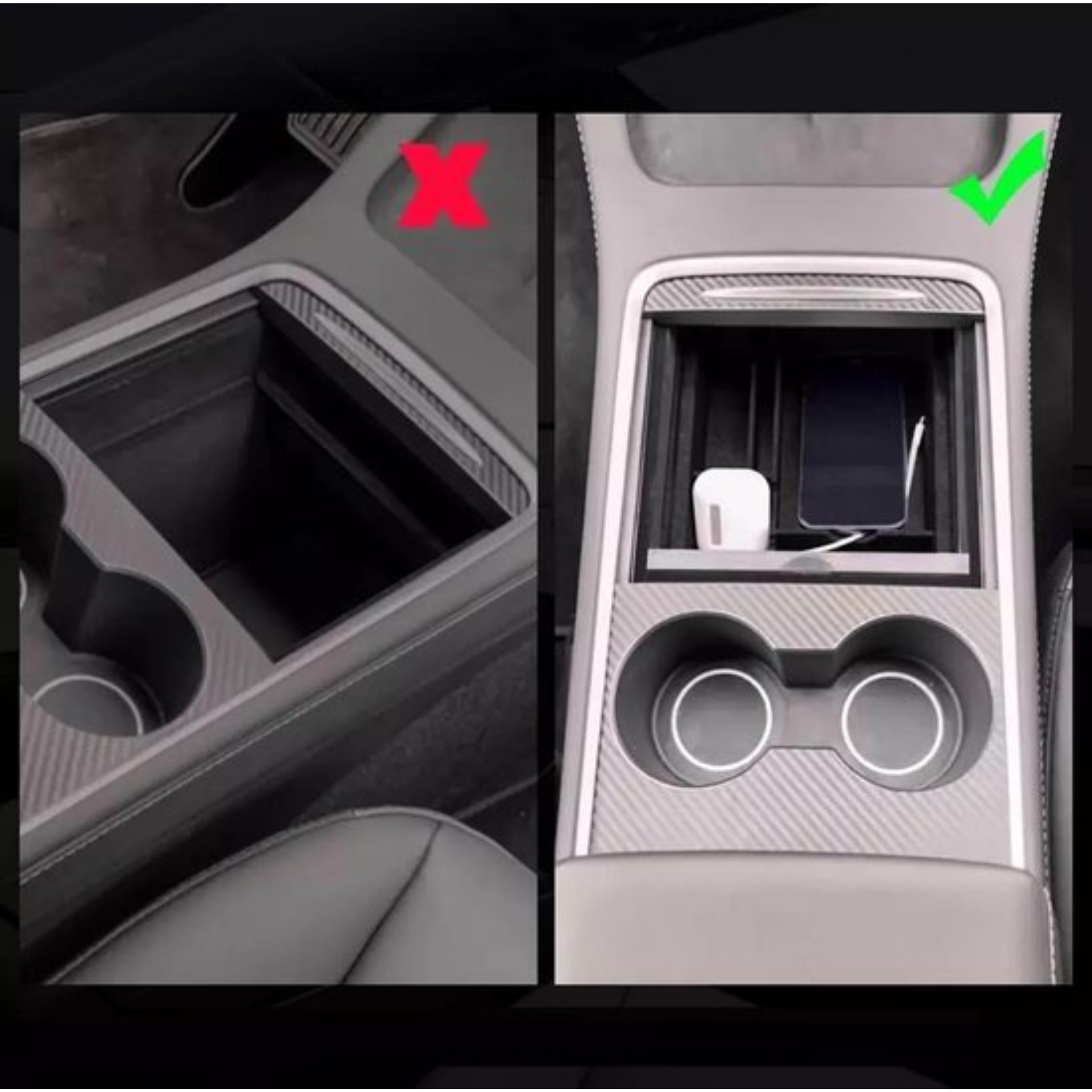 Tesla Model 3 en Y Facelift Middenconsole Organizer Auto Accessoires Opbergbak – Zonnebril Lade