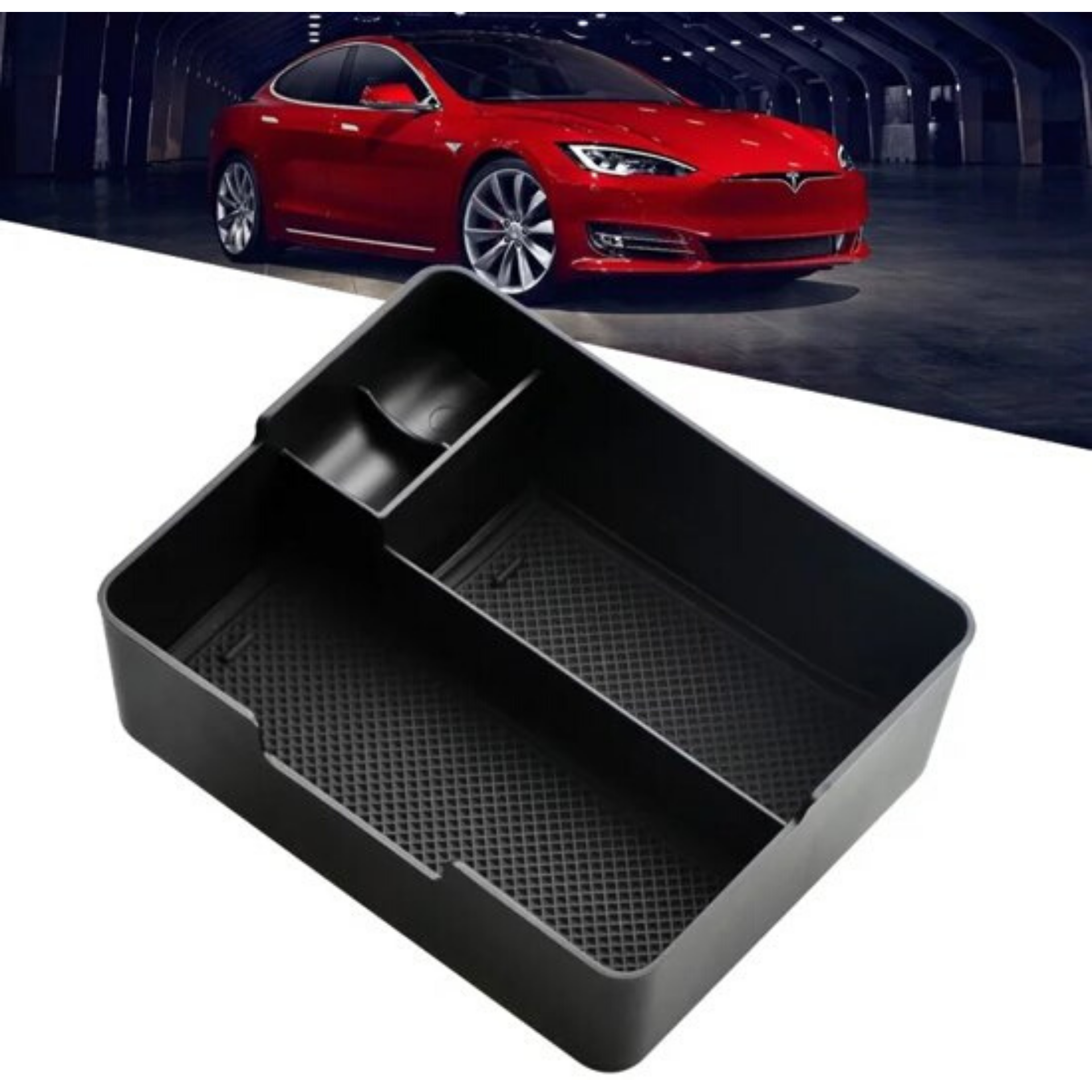 Tesla Model 3 Comfort Set Middenconsole Organizer en Deurknoppen Stickers  Auto