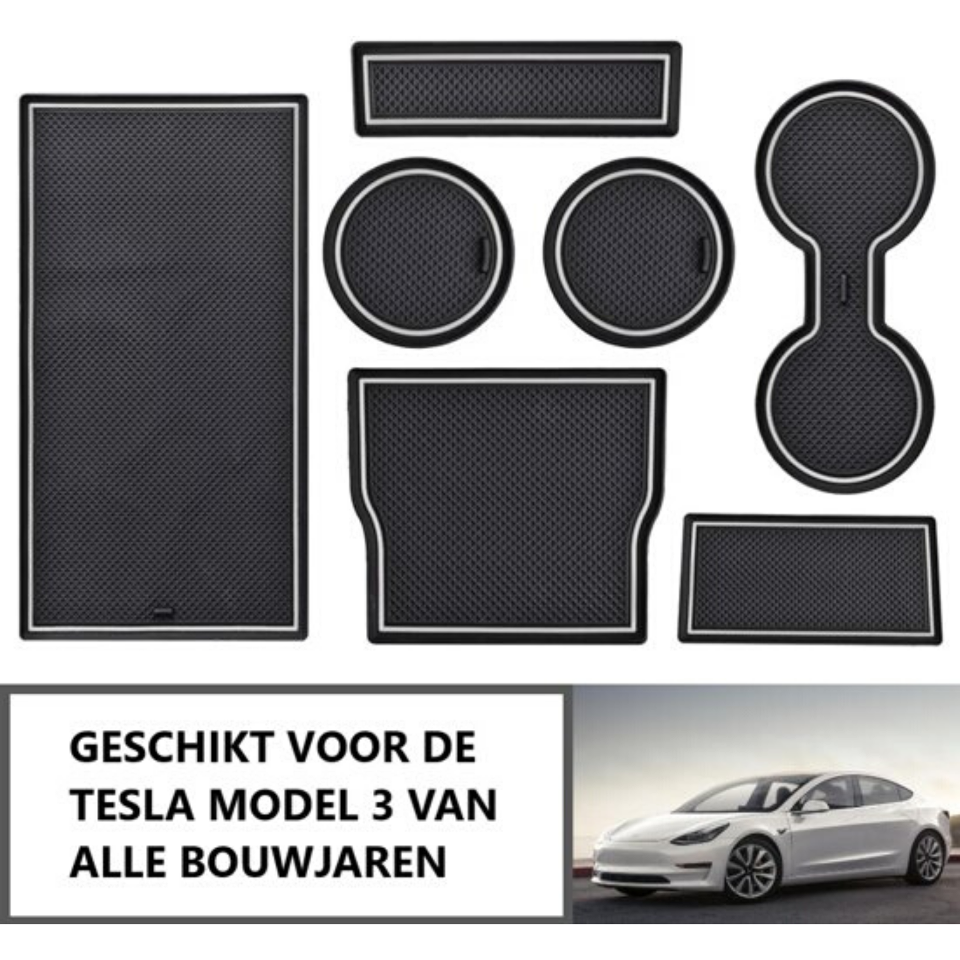 Tesla Model 3 Antislipmat Complete Set Automat Organizer Auto Interieur Accessoires Nederland België