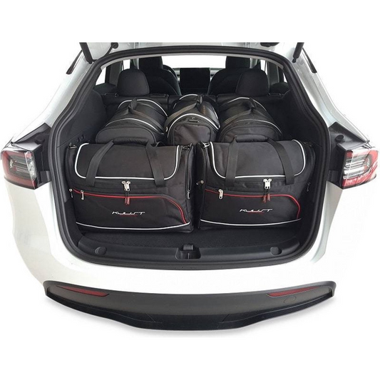 Tesla Model Y Reistassen op maat 5-delig Trunk Organizer Weekendtassen Auto Interieur Accessoires