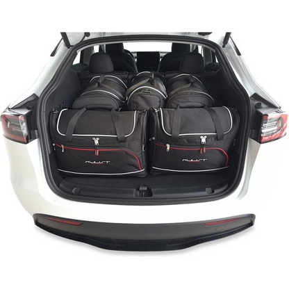 Tesla Model Y Reistassen op maat 9-delig Trunk en Frunk Organizer Weekendtassen Auto Interieur Accessoires